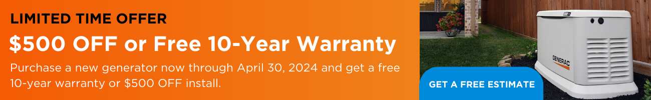 $500 OFF of Free 10-Year Warranty Offer